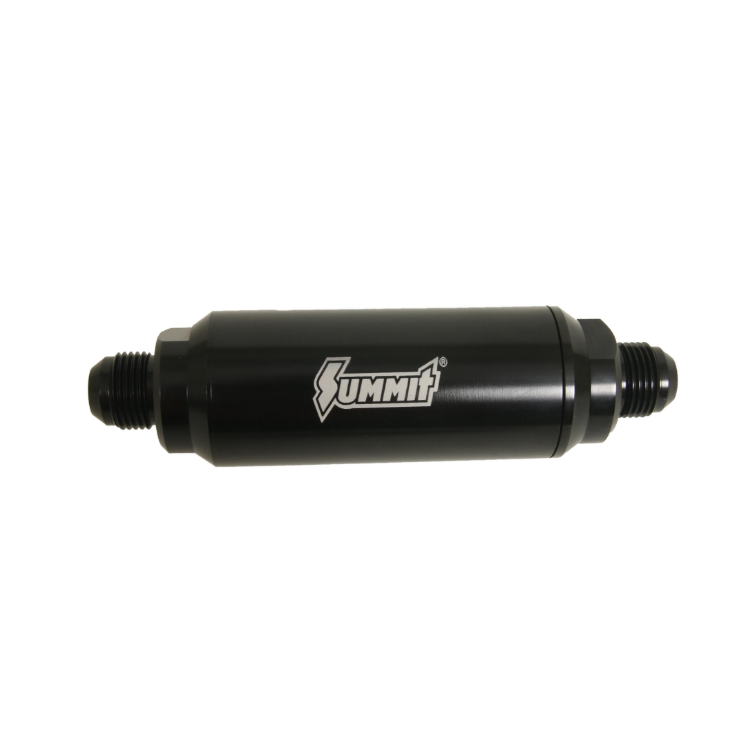 Summit Racing™ Inline Billet 100 Microns Fuel Filter | With -6 AN Inlet Size | Red