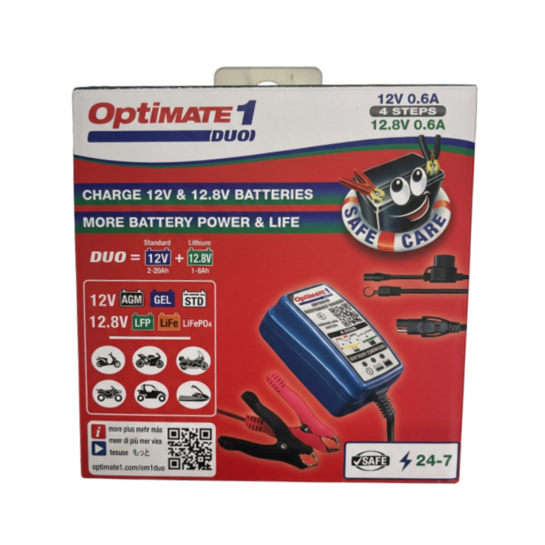 OptiMate™ 1 Duo Battery Charger/Maintainer | 12v Lead- Acid & 12.8v Lithium