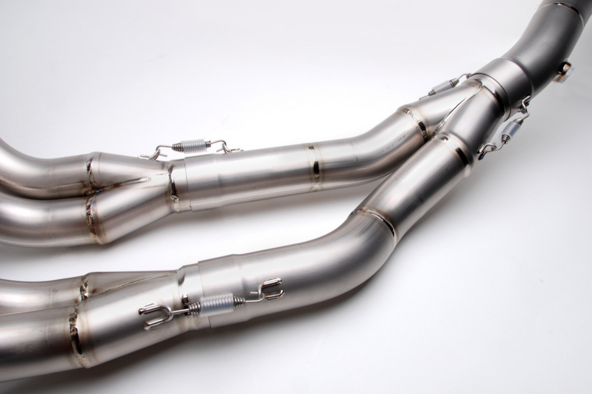 CT Single Full System w/ 16" Muffler Suzuki Hayabusa (22-26) LOGO - Black w/ Silver Letters