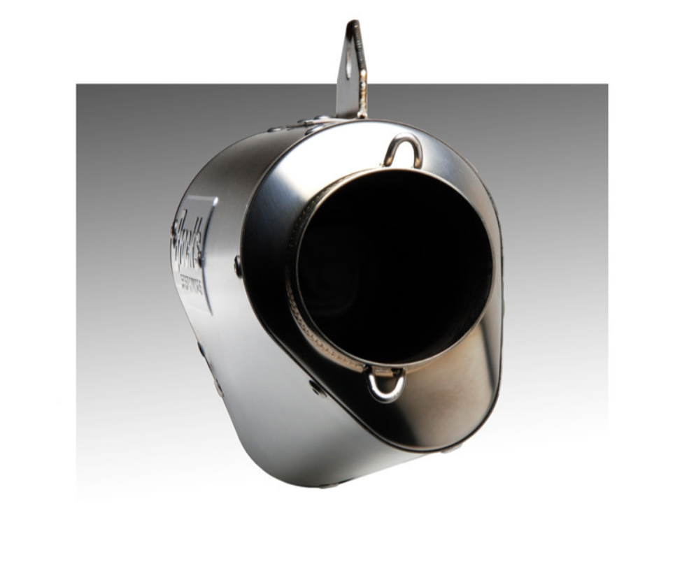 CT Single Full System w/ 16" Muffler Suzuki Hayabusa (22-26) LOGO - Black w/ Silver Letters