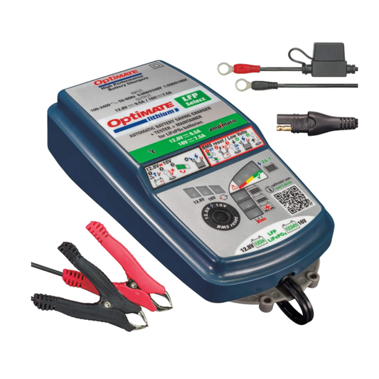 Optimate | Lithium Battery Charger | LFP Select | 12.8V & 16V LiFePO4